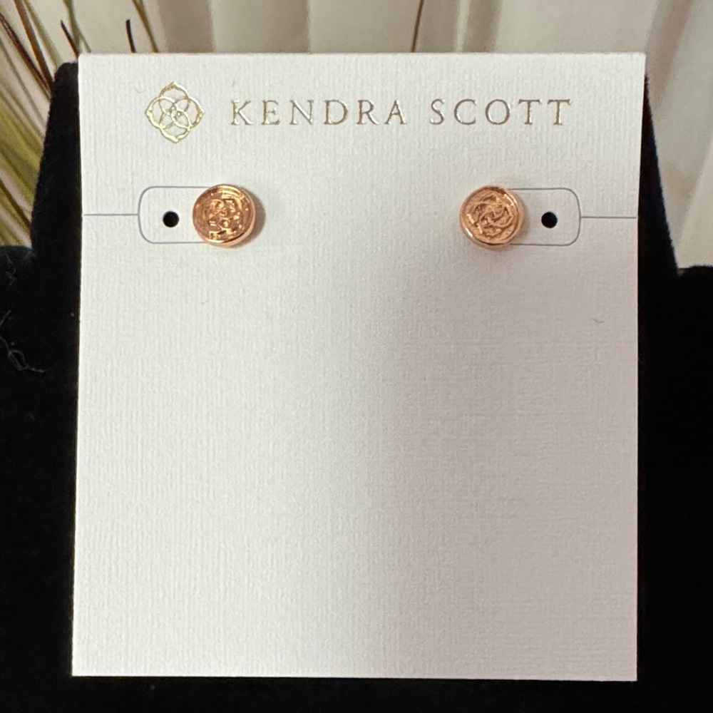 Kendra Scott Dira Coin Stud Earrings in Rose Gold